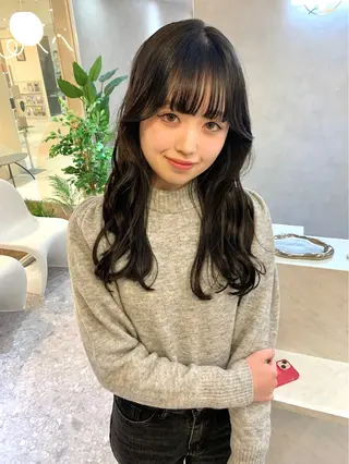 ロング カラー 韓国ヘア🇰🇷/ 顔周り/松田光里のヘアスタイル