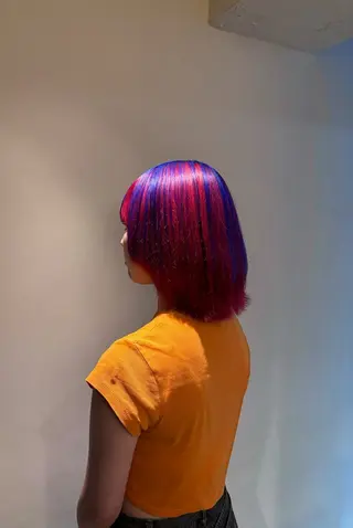 ミディアム カラー 🍒サクラ🍒 /透明感カラー/艶髪のヘアスタイル