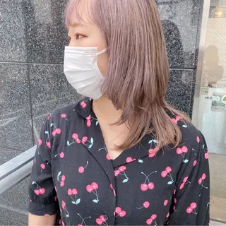 ミディアム カラー 🪽似合わせNO.1 marina🦩のヘアスタイル