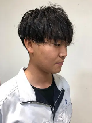 ショート カラー パーマ ヘアアレンジ メンズ ❣️倉敷❣️美髪 カラー能登一成のヘアスタイル