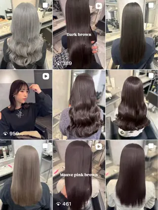 ロング 透明感カラー × ハイトーン さきのヘアスタイル