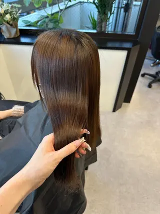 ロング 韓国風✨髪質改善✨ 縮毛矯正✨松浦知奈美のヘアスタイル