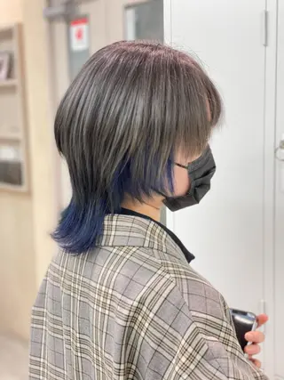 ミディアム カラー ショーヤ/ブリーチ /バレイヤージュのヘアスタイル