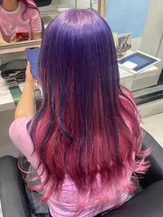 カラー デザインカラー/ ヘアアレンジ/りりかのヘアスタイル