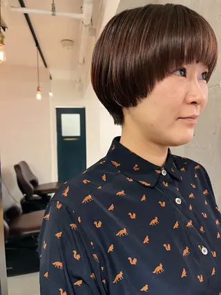 ショート 暖色カラー 🌼クニトウメイのヘアスタイル