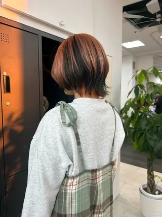 ミディアム ダブルカラー/韓国 ヘア/さわのあかねのヘアスタイル