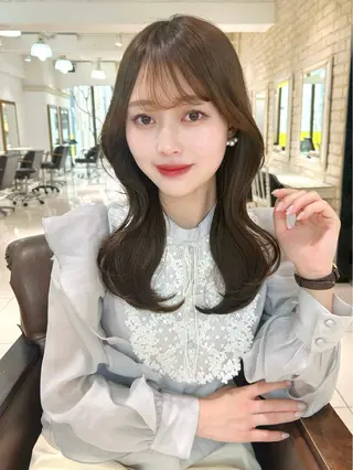 ロング カラー 縮毛矯正・癒し ヘッドスパ🧸心菜のヘアスタイル