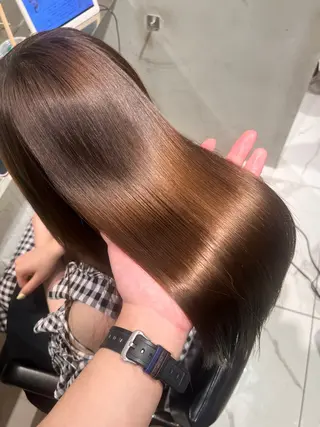 ロング カラー パーマ 髪質改善・美髪矯正 ケアカラーGAOのヘアスタイル