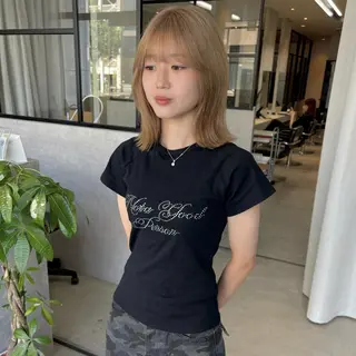 ミディアム カラー はちすか るかのヘアスタイル