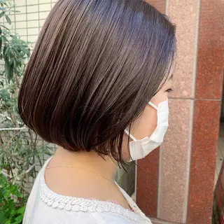 ミディアム カラー ヘアアレンジ 🫧透明感カラー/ ボブ/小笠原🪽のヘアスタイル