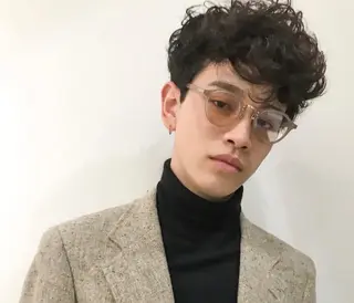 ミディアム パーマ メンズ メンズスタイリスト リュウジのヘアスタイル