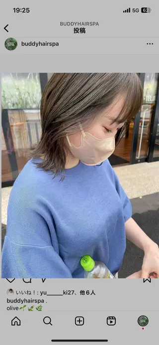 ミディアム カラー トヨシマ シュウトのヘアスタイル