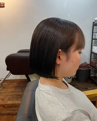 ショート カラー 丸みショート🌙 タッセルボブ/井上翔のヘアスタイル