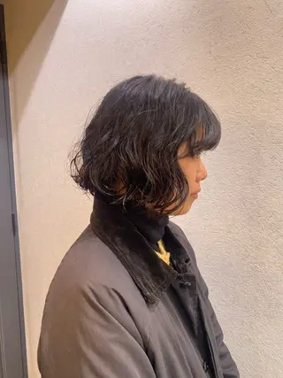 ショート 🖤🌀くるくる パーマ🌀🖤ayaのヘアスタイル