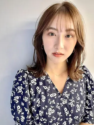 セミロング 桜木町2分/くびれ /ボブ/ナチュラルのヘアスタイル