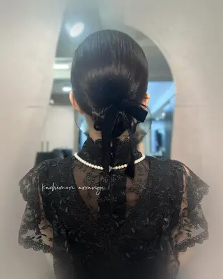 ミディアム ヘアアレンジ ヘアメイク/髪質改善 🎀Moeri🎀のヘアスタイル