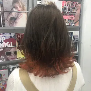 ミディアム カラー ✨髪質改善矯正× ブリーチ✨YU-KIのヘアスタイル