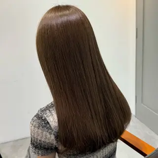 セミロング カラー ヘアアレンジ ブリーチなしカラー /ベージュ/安形翔のヘアスタイル