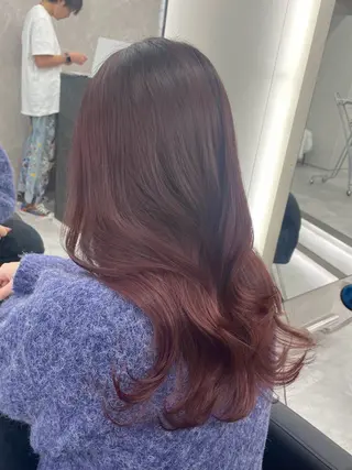 セミロング カラー 心斎橋/ブリーチなし 髪質改善/レイヤーのヘアスタイル