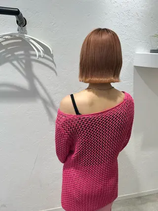 ミディアム カラー 顔周りレイヤー 🎀マリノのヘアスタイル