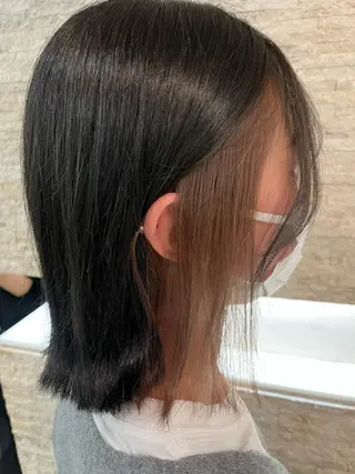 ミディアム カラー 韓国/インナーカラー 🍑YUI🍑のヘアスタイル