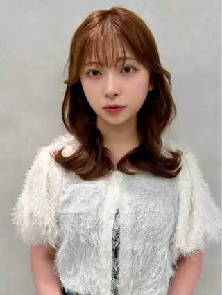 ミディアム 🇰🇷韓国ヘア🤍 副店長/栗田のヘアスタイル
