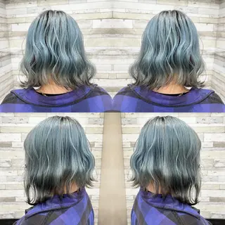 ミディアム カラー "PEPPU "所属・派手髪、ハイトーン ショートヘアShinのヘアスタイル