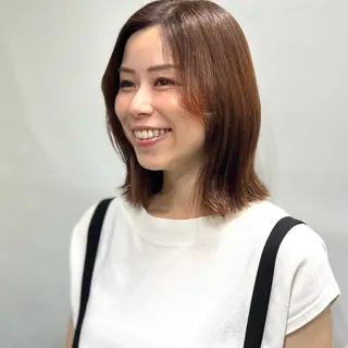 ミディアム カラー 無料カットモデル ユナのヘアスタイル