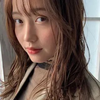 セミロング カラー ノグチ ナツコのヘアスタイル