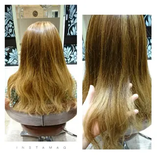 ミディアム ロング カラー セミロング ヘアアレンジ 嶋田 ゆきのヘアスタイル