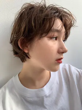 ショート カラー 🎀暖色カラー🎀 おかだみほのヘアスタイル