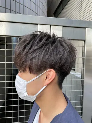 ショート カラー メンズ 【メンズ縮毛矯正】 田中秀斗のヘアスタイル