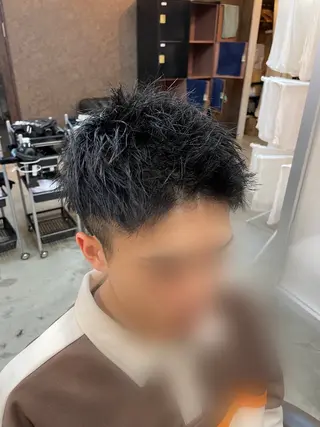 ショート メンズ メンズパーマ特化 カバヤマ　リョウのヘアスタイル