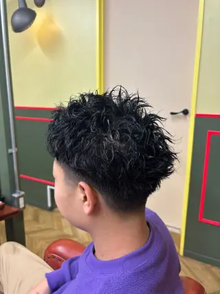 ショート パーマ メンズ 田中 魁人のヘアスタイル