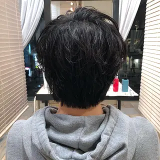 ショート カラー パーマ メンズ メンズサロン💈 吉岡陽【中野】のヘアスタイル