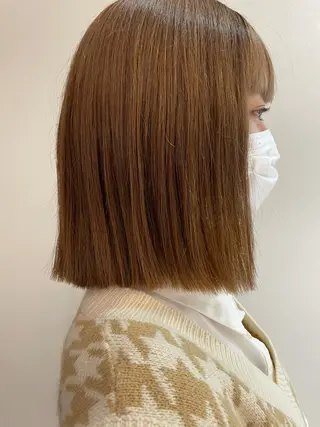 ミディアム パーマ 福島成美/髪質改善 縮毛矯正/カラーのヘアスタイル