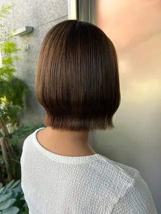 ミディアム カラー 馬場 菜乃夏のヘアスタイル