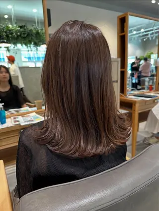 セミロング カラー 永野真也 透明感カラー🪞のヘアスタイル