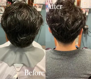 メンズ 傷ませない縮毛矯正／ 吉岡 美江のヘアスタイル