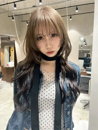 カラー nehus nagaoka所属・🖤複雑履歴ブリーチ Mizuki 🖤のヘアスタイル
