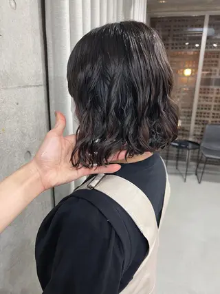 ショート パーマ ボブパーマコテ巻き風 パーマNo1深江秀平のヘアスタイル