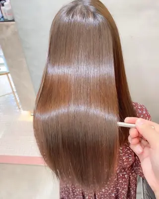 ロング カラー 縮毛矯正/髪質改善 ショートボブ/ともきのヘアスタイル