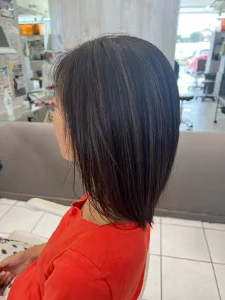 ショート カラー 艶髪⭐️白髪ぼかし ⭐️田玉裕樹のヘアスタイル