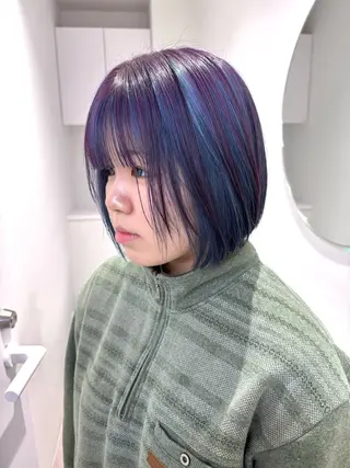 カラー ✨ブリーチ/顔周り レイヤー¦YUKA✨のヘアスタイル