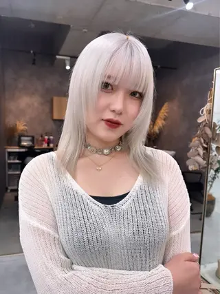 ミディアム カラー ヘアアレンジ ブリーチ/ヘアケア 🪞TAKUMA🪞のヘアスタイル