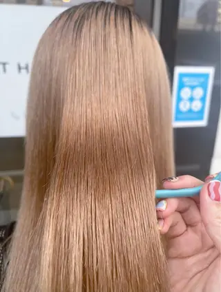 ミディアム パーマ ダブルカラー /まつ毛パーマ🎀のヘアスタイル