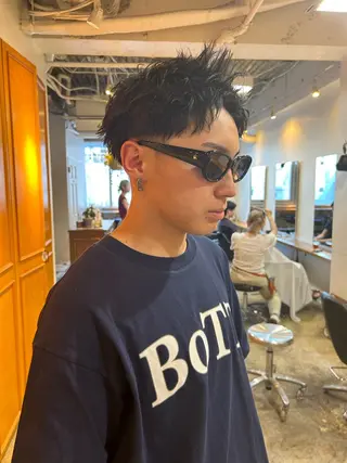 ショート メンズ デザインパーマ🌀 KAISEIのヘアスタイル