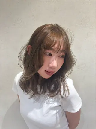 ミディアム カラー /暖色Yukaのヘアスタイル