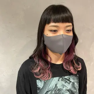 セミロング 髪質改善ストレート アオヤギのヘアスタイル