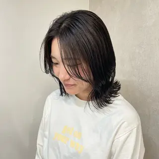 ミディアム 髪質改善カラー🫧 横浜/liberteのヘアスタイル